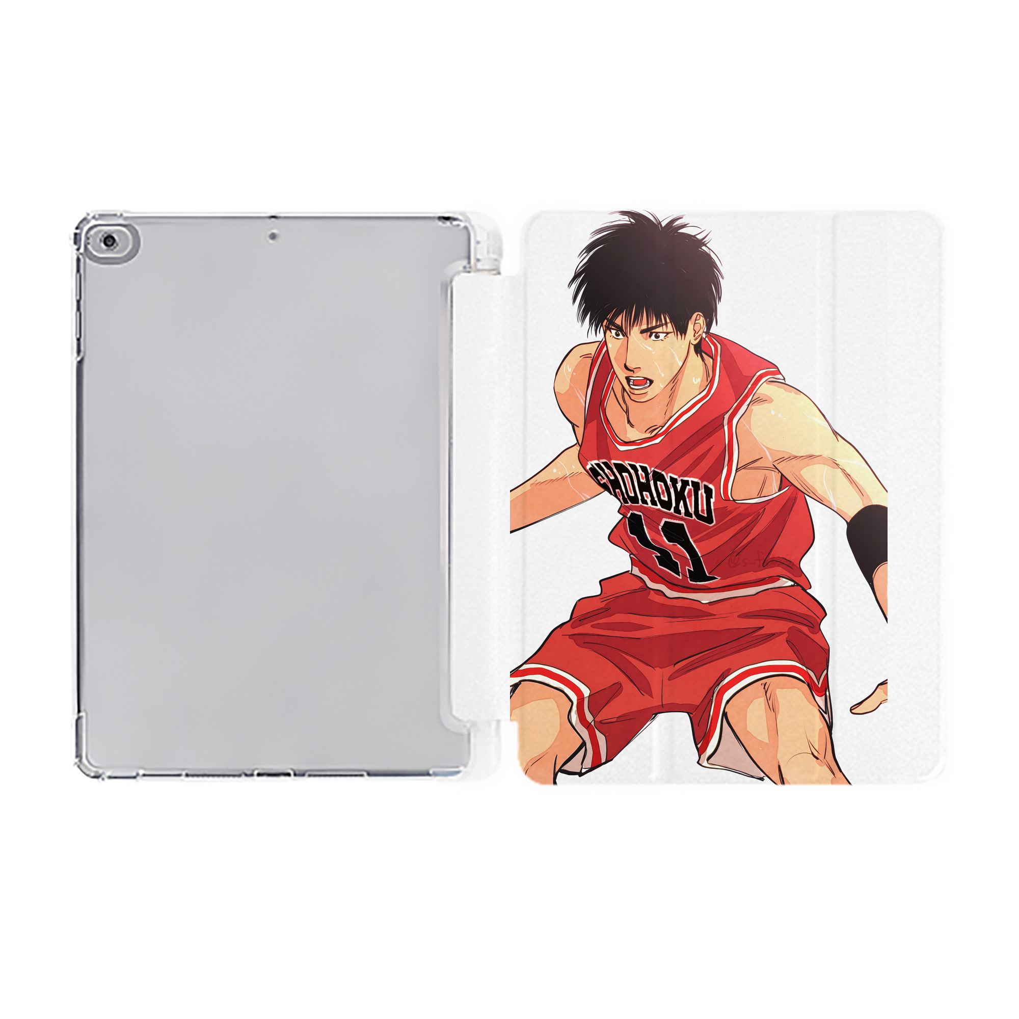 （画像用） SLAM DUNK／スラムダンク IPad ケース ペン収納付き 三つ折りスタンド PUレザー×シリコン 対応機種9.5/10.5/10.9インチ